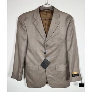 NWT Vinci Mens Blazer Tan Zegna Super 150's Sport Coat Blazer Jacket Size 40R